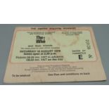 A 1979 The Who concert ticket at Wembley Stadium