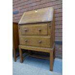 An Art Deco Heals style oak bureau