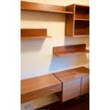 A Beaver & Tapley teak wall mounted room divider