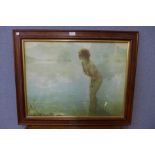 A Paul Emile Chabas print, bathing nymph, framed