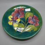 A Moorcroft Hibiscus plate