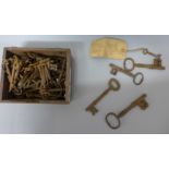 A box of antique door keys