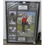 A Jack Nicklaus The Golden Bear framed photo montage