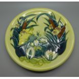 A Moorcroft Lamia plate, designed by Rachel Bishop