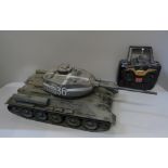 A remote control model tank