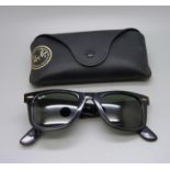 A pair of Ray-Ban Wayfarer sunglasses, style no. RB2140, with case