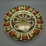 A Royal Crown Derby 1128 pattern scallop edge plate, 21cm