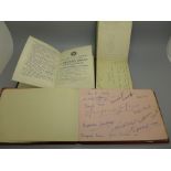 Two 1940's autograph books of actors and film stars including David Niven, John Mills and Donald