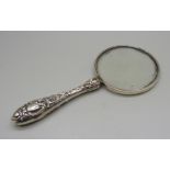 A silver handled magnifying glass, Birmingham 1900