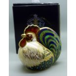 A Royal Crown Derby paperweight, Farmyard Cockerel, number 2,609 of a limited edition of 5,000,