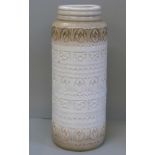 A tall white and beige West German vase, 289-41