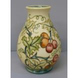 A Moorcroft Bryony vase, trial version dated 15.11.95, 13.5cm