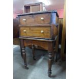 A George III stained pine lady's sewing table