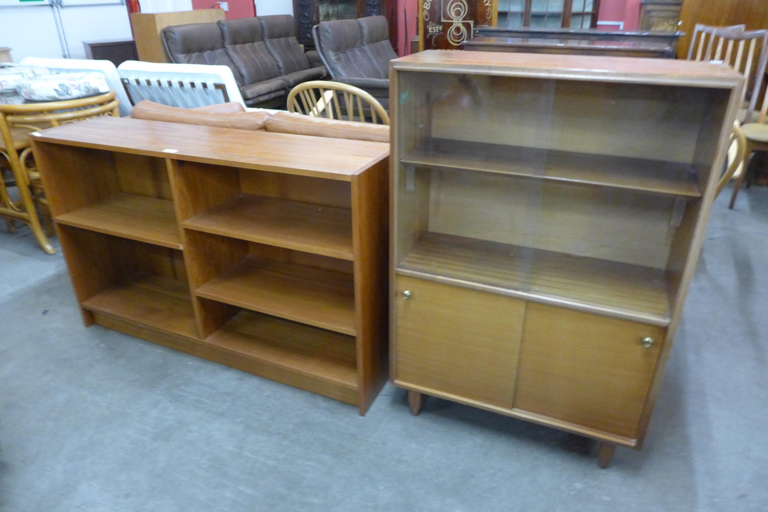 Two teak bookcases