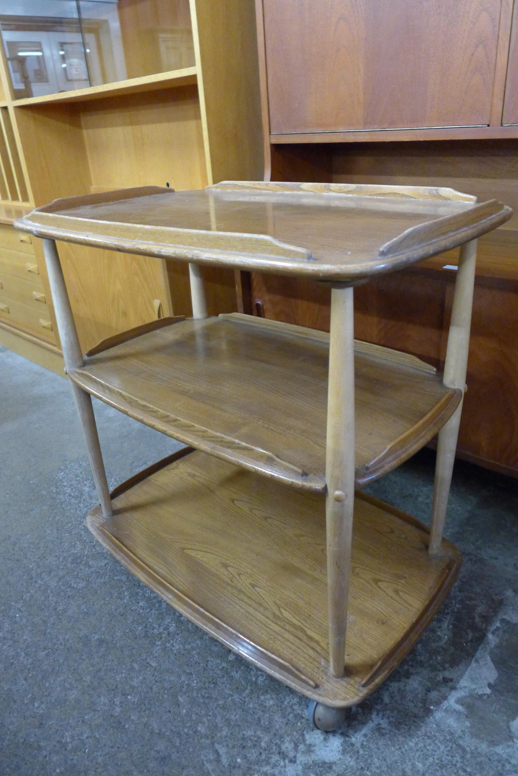 An Ercol Blonde elm and beech 458 Windsor model trolley - Image 2 of 2