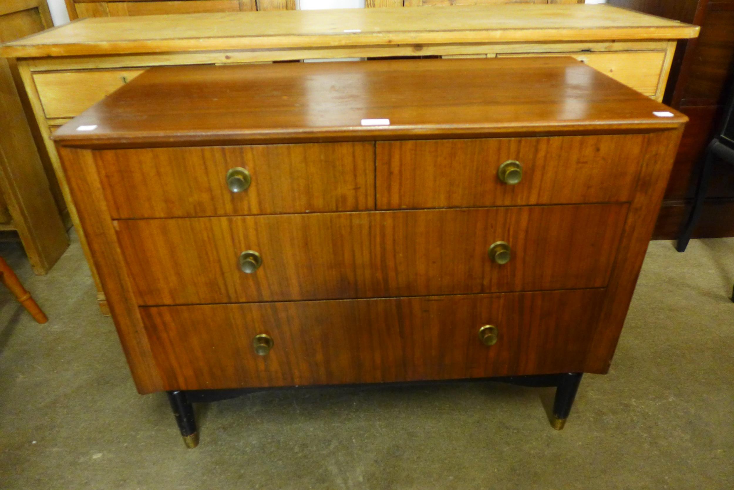 An afromosia chest of drawers