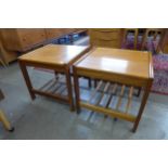 A pair of Danish BRDR Furbo teak coffee tables