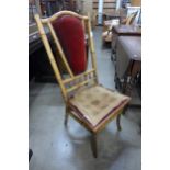 A Victorian bamboo chair