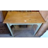 A Victorian painted pine side table