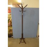 A beech bentwood coat stand