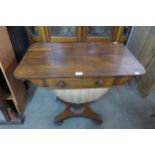 A George IV rosewood lady's sewing table