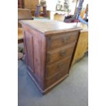 A Victorian pine chest of drawers