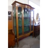 An Edward VII inlaid mahogany display cabinet
