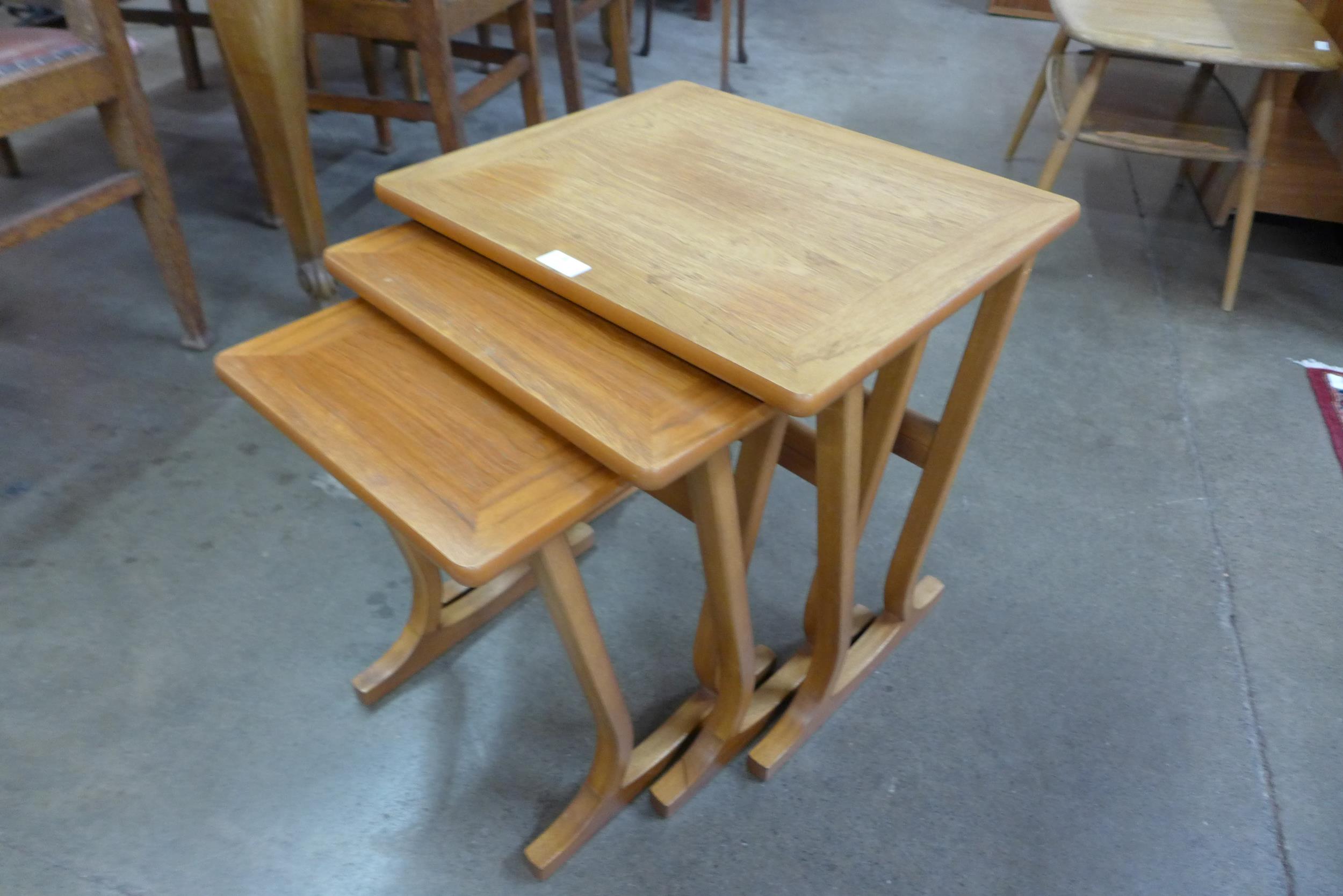 A Nathan teak nest of tables