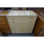 A William Lawrence simulated oak chest of drawers