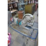 A vintage child's rocking horse