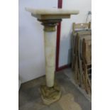 A French onyx and gilt metal pedestal