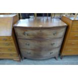 A George III mahogany bow front chest of drawers