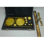 A set of jeweller's scales and one other set of 19th Century Wilkinson Guinea scales