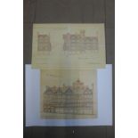 Two Watson Fothergill of Nottingham architectural prints, unframed