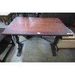 A cast iron based pub table