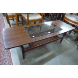 A Greaves & Thomas rosewood and glass topped coffee table *Accompanied by CITES A10 certificate, no.