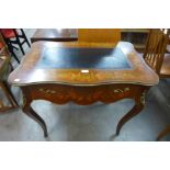 A 19th Century French floral marquetry inlaid mahogany and gilt metal mounted lady's writing table