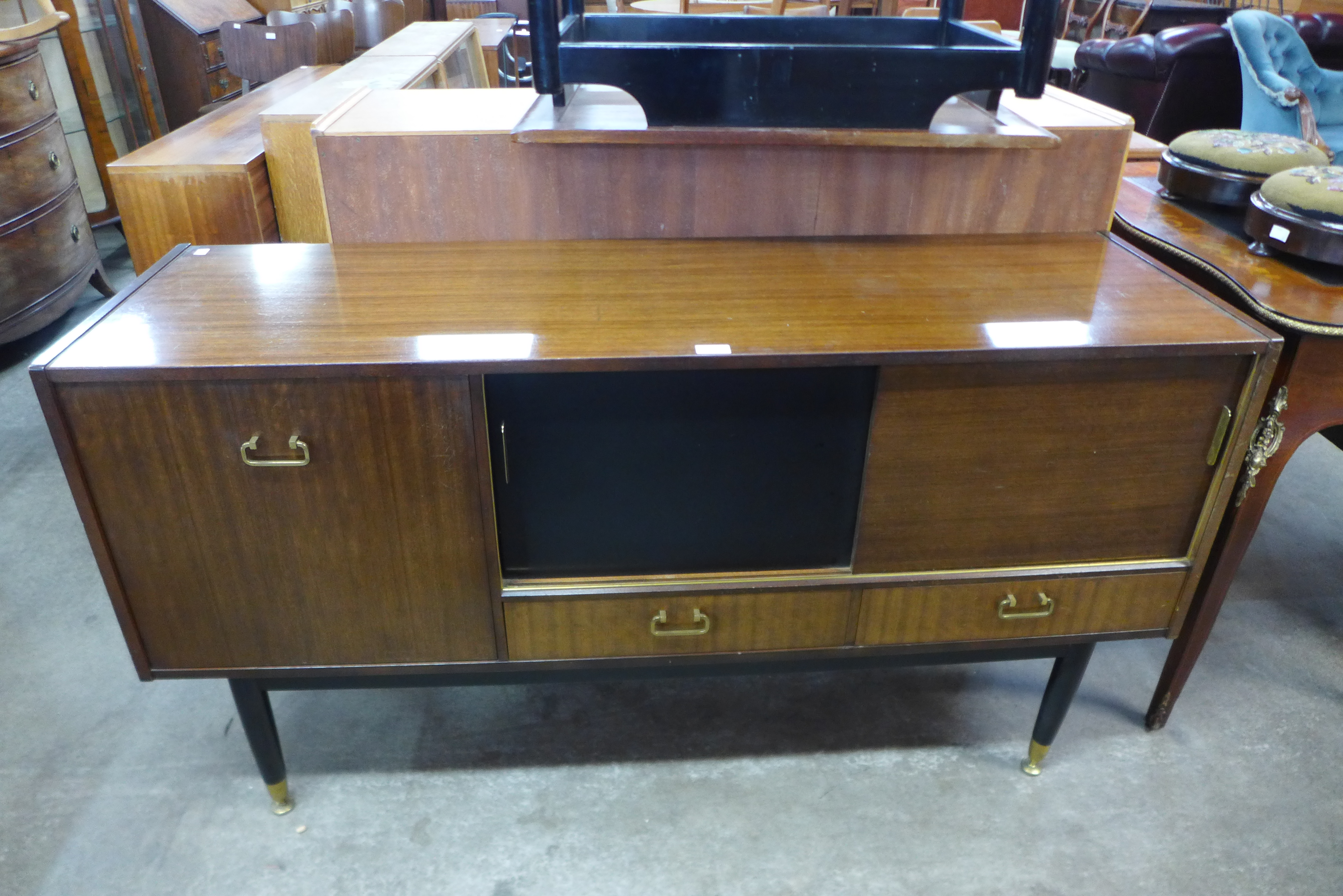 A G-Plan Librenza tola wood and black sideboard - Image 2 of 2