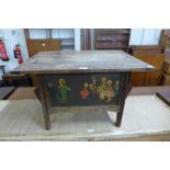 An Arts and Crafts oak child's blanket box