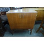 A teak record cabinet