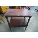 A George IV mahogany single drawer side table
