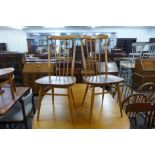 A pair of Ercol Blonde elm and beech 608 model chairs