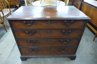 A George II mahogany bachelor's chest of drawers