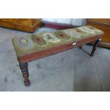A Victorian faux rosewood stool