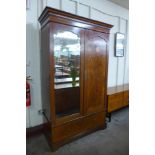 An Edward VII inlaid mahogany wardrobe