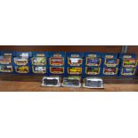 Nineteen Matchbox model vehicles, boxed