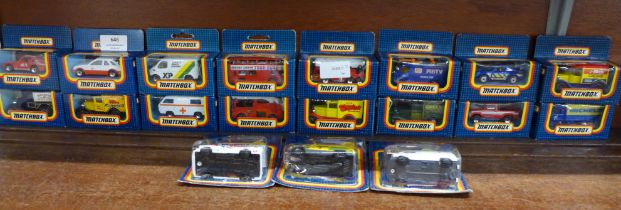 Nineteen Matchbox model vehicles, boxed