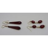 Two pairs of vintage Bakelite earrings