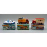 Three Matchbox New model vehicles, 42, 52 and 71 with cows, boxed