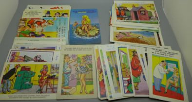Postcards; a collection of seaside comic postcards (90)